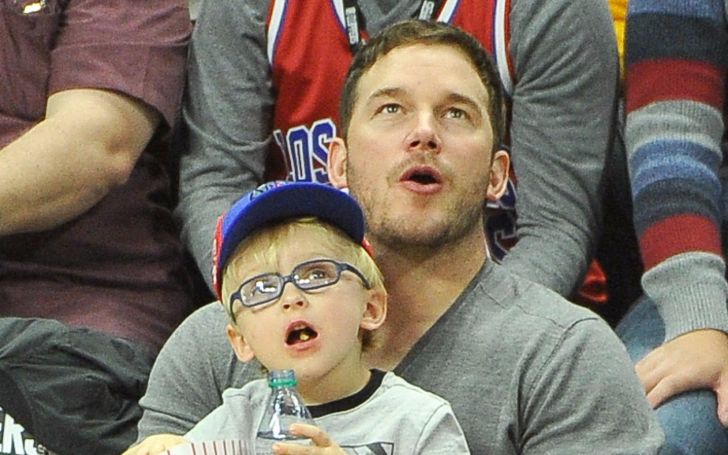 Jack Pratt with his Dad, Chris Pratt