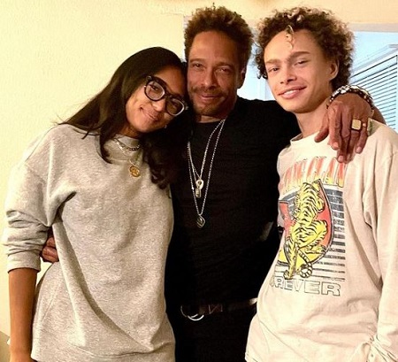 Lyric Durdin with his father Gary Dourdan and half-sister Nyla Durdin.